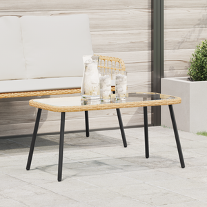 Tavolino da caffè Naturale 90x45x43 cm Polyrattan