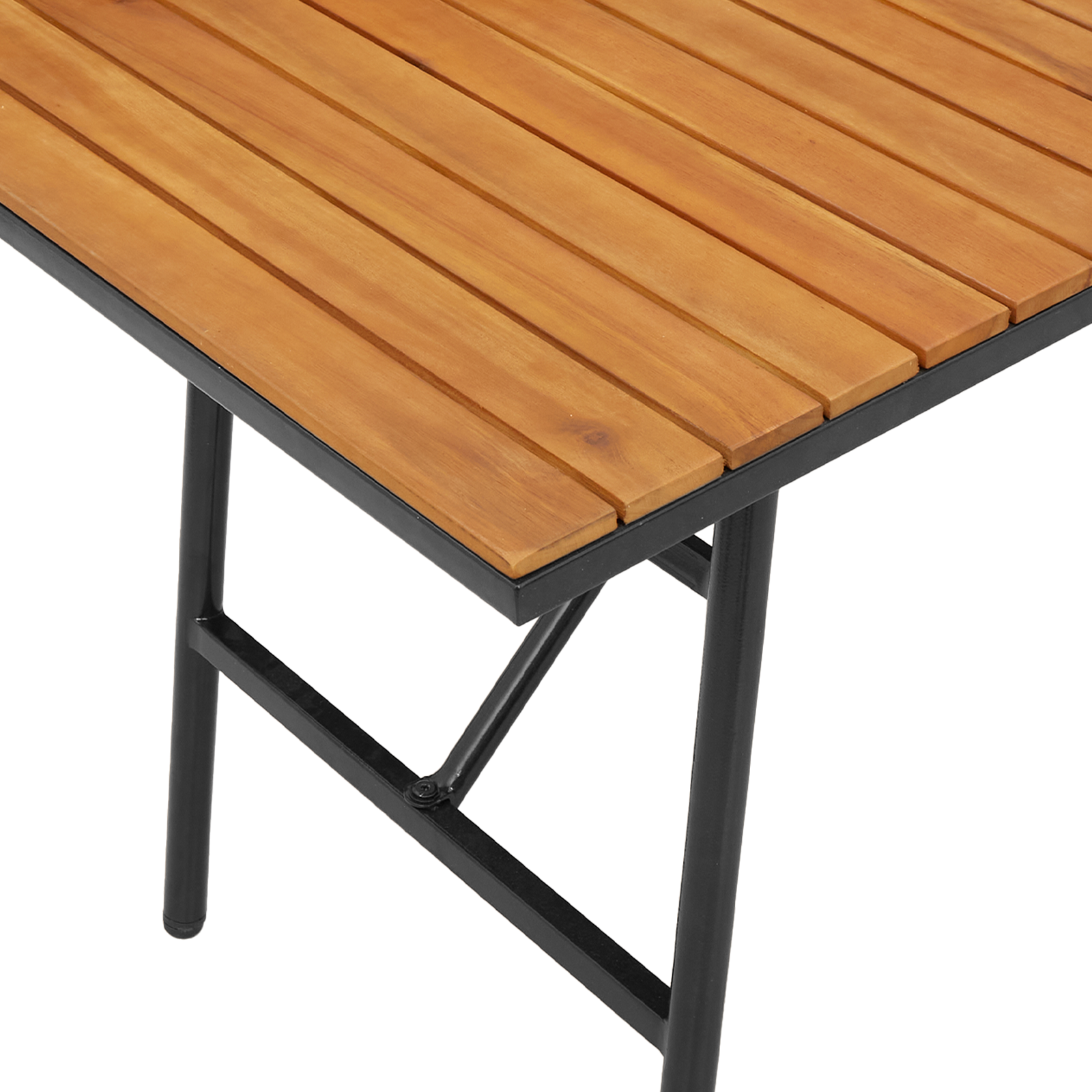 Tavolo da pranzo - Nero, 110x55x62 cm, in legno massello di acacia