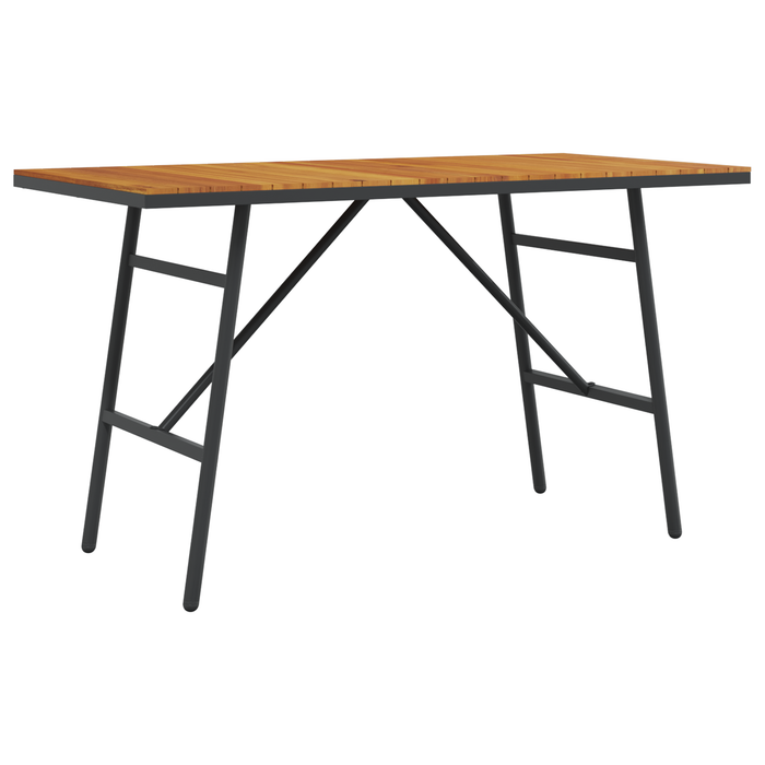 Tavolo da pranzo - Nero, 110x55x62 cm, in legno massello di acacia