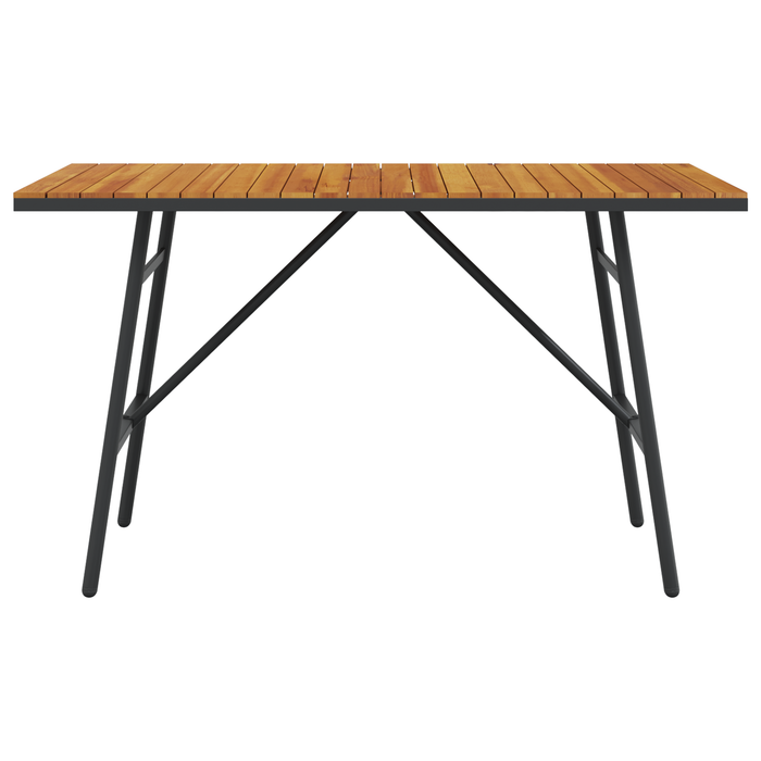 Tavolo da pranzo - Nero, 110x55x62 cm, in legno massello di acacia