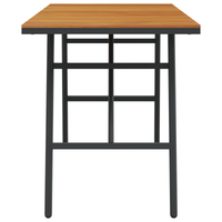 Tavolo da pranzo - Nero, 110x55x62 cm, in legno massello di acacia