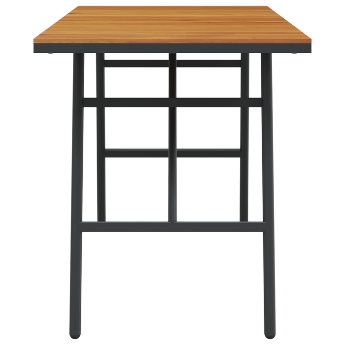 Tavolo da pranzo - Nero, 110x55x62 cm, in legno massello di acacia