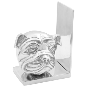 Fermalibri 2 pcs Argento 8x12x16,5 cm Alluminio Cane