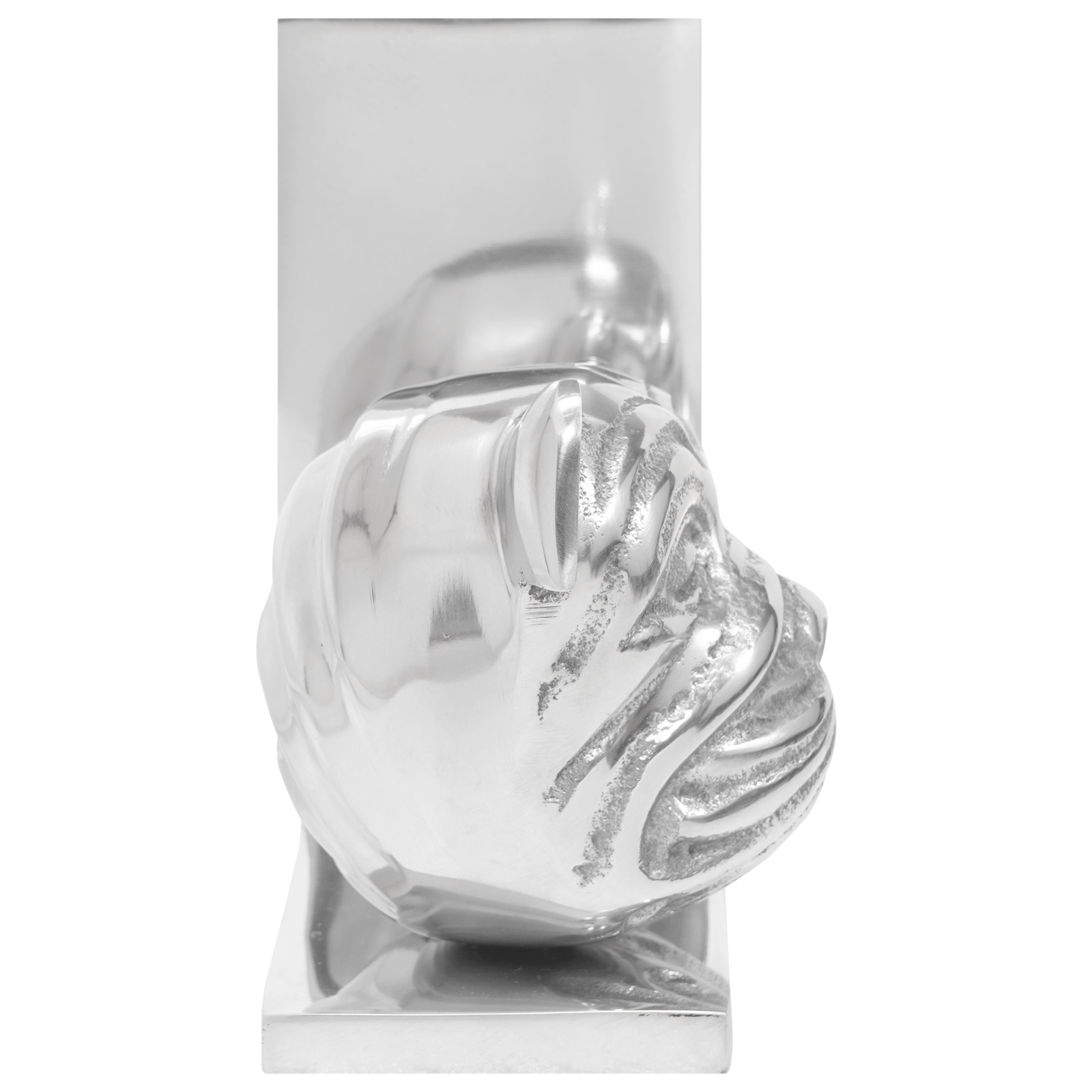 Fermalibri 2 pcs Argento 8x12x16,5 cm Alluminio Cane