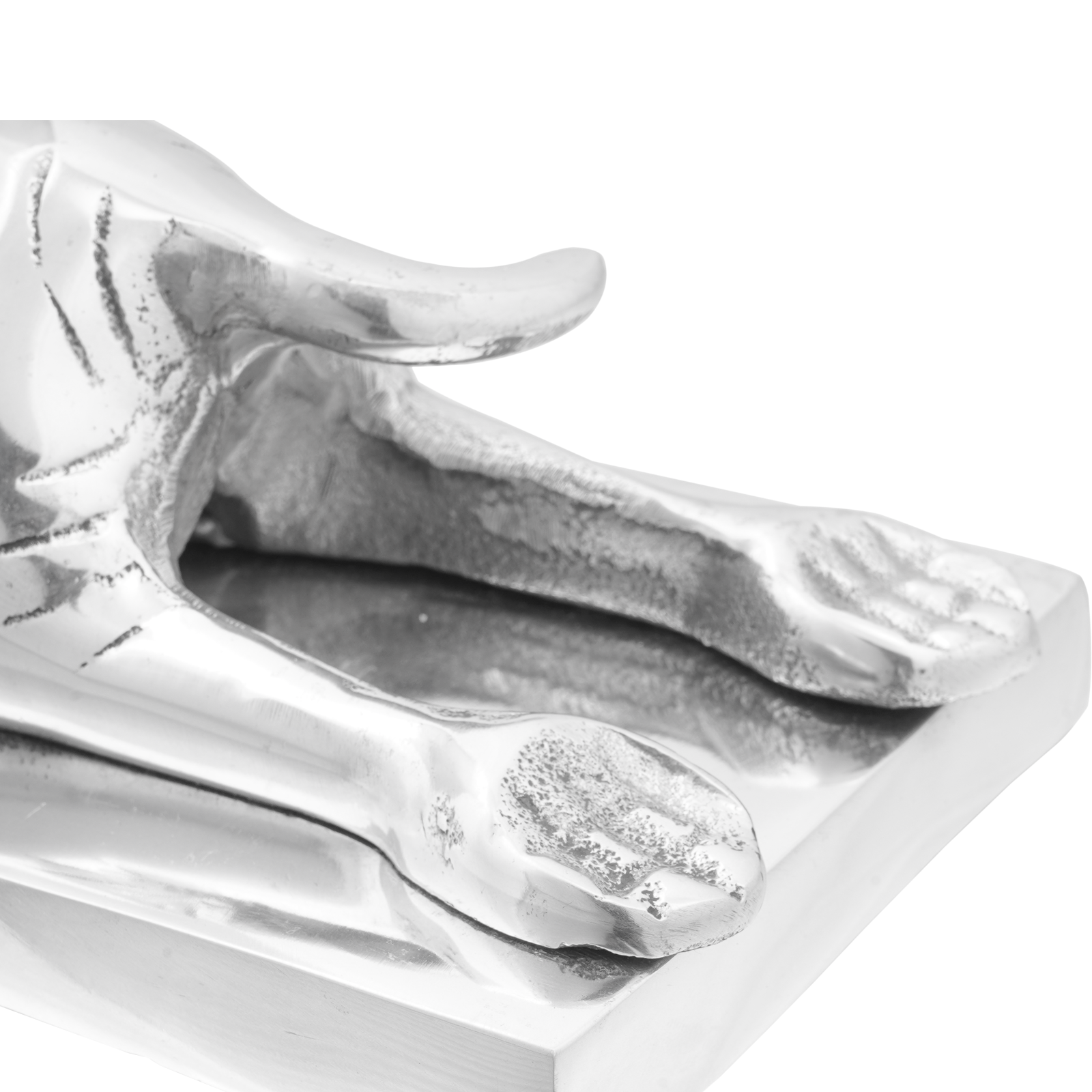 Fermalibri 2 pz Argento 12x15x18 cm Alluminio Cane