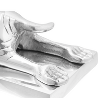 Fermalibri 2 pz Argento 12x15x18 cm Alluminio Cane