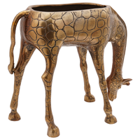 Secchiello per ghiaccio a forma di giraffa in ottone - 49x22x39 cm in alluminio