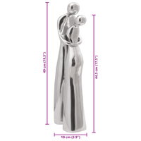 Scultura Argento 10x16x49 cm Alluminio