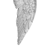 Scultura Piccole Ali  Argento 17x5x59 cm in Alluminio