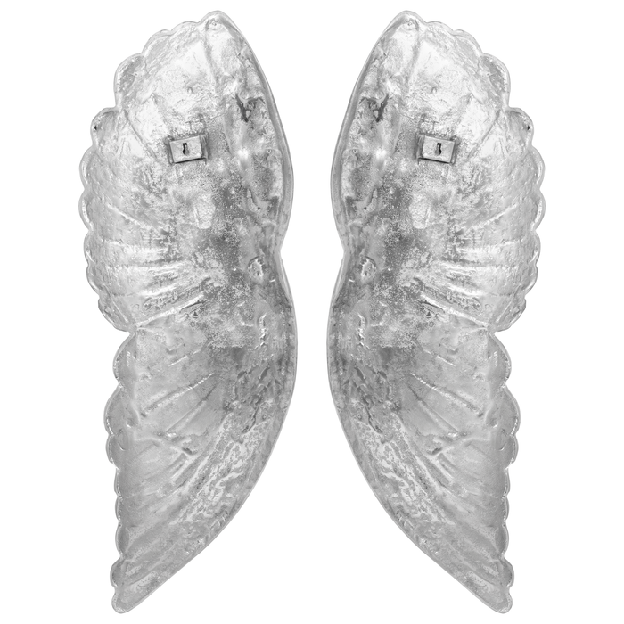 Scultura Piccole Ali  Argento 17x5x59 cm in Alluminio