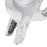 Scultura di toro  Argento 22x9,5x34 cm Alluminio