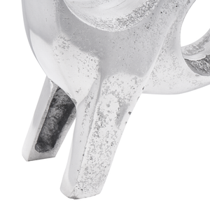 Scultura di toro  Argento 22x9,5x34 cm Alluminio