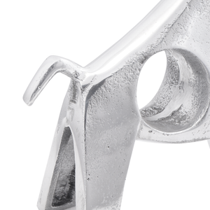 Scultura di toro  Argento 22x9,5x34 cm Alluminio