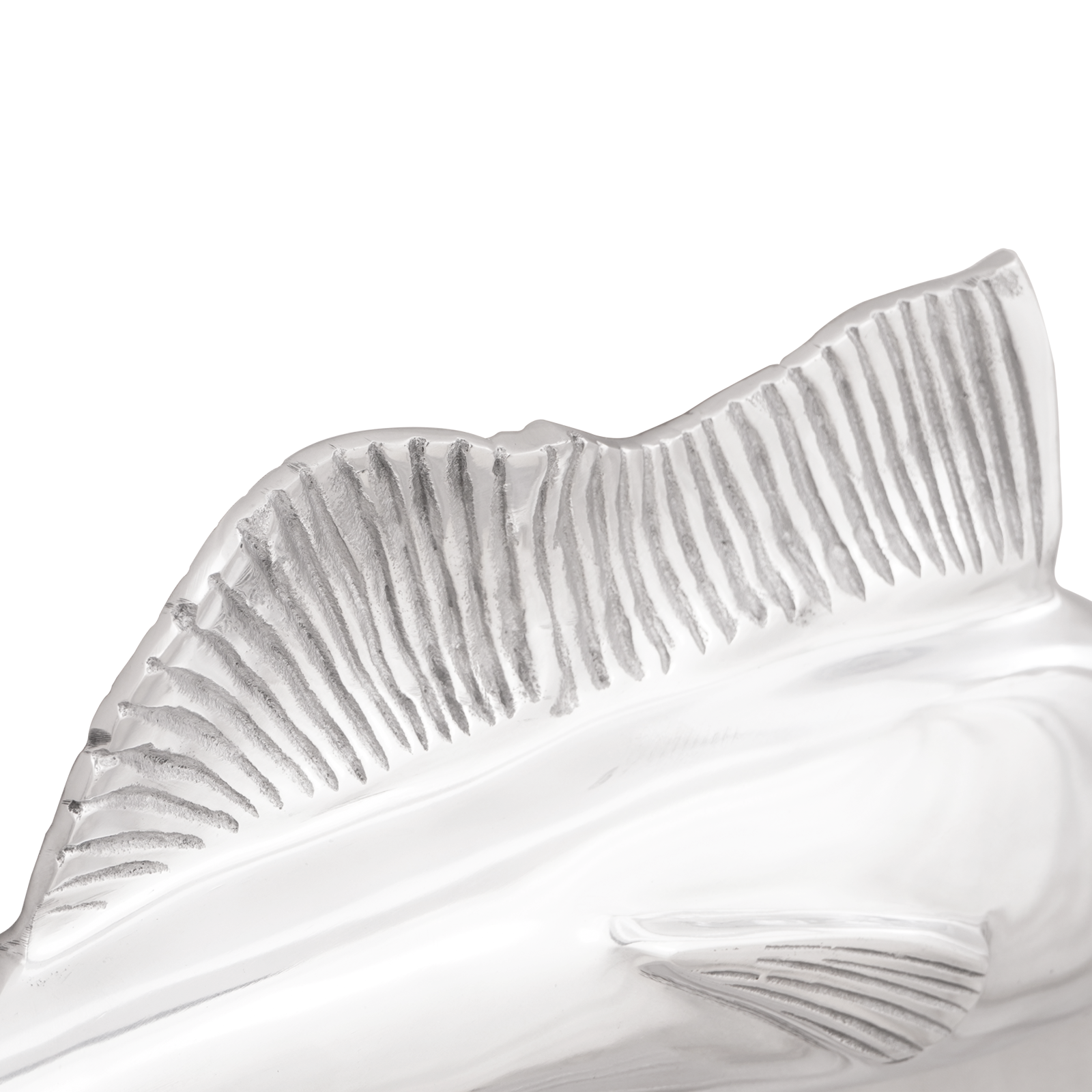 Pesce Spada da Muro Argento 91x8x26 cm in Alluminio