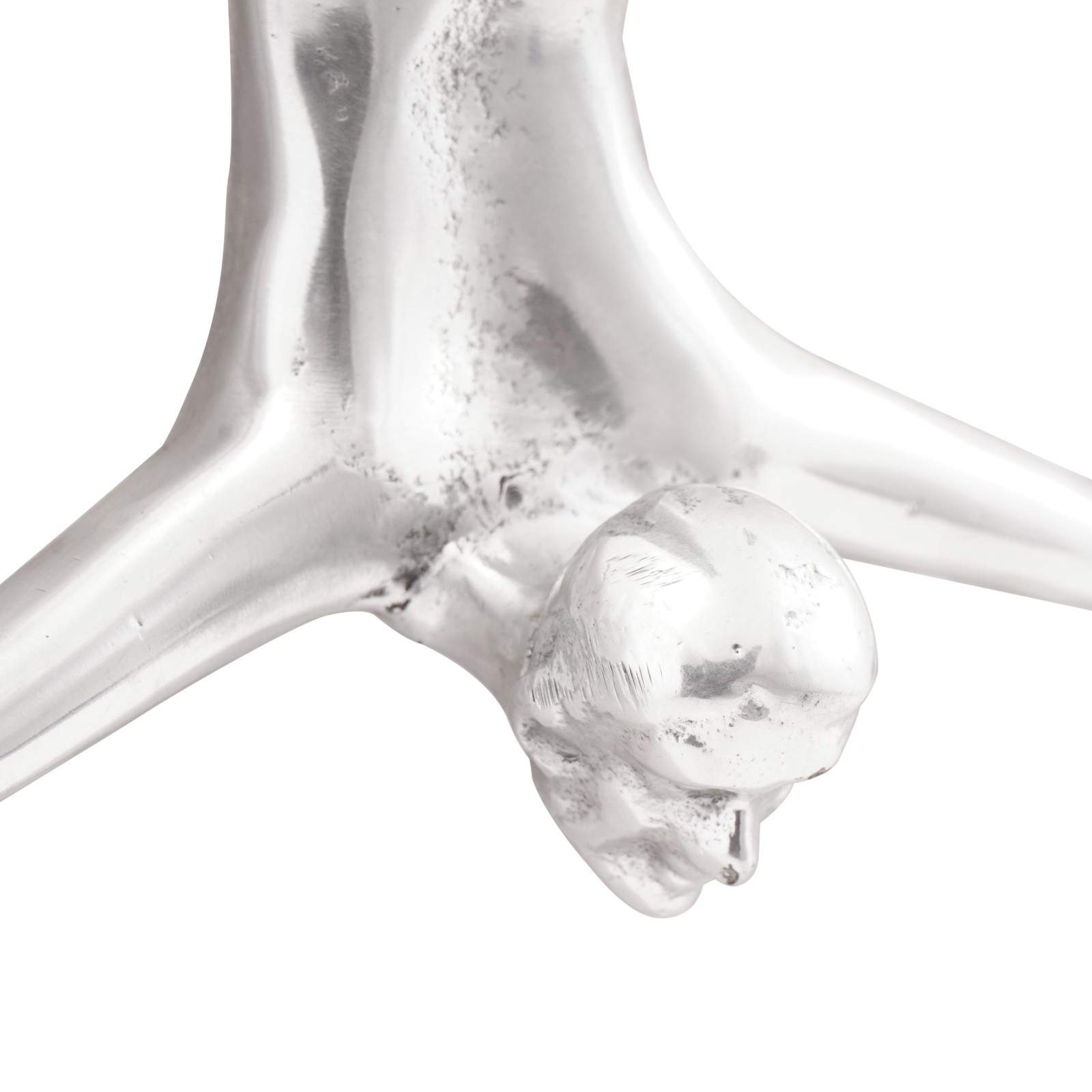 Scultura  Argento 22x8x25 cm Alluminio Uomo che cade