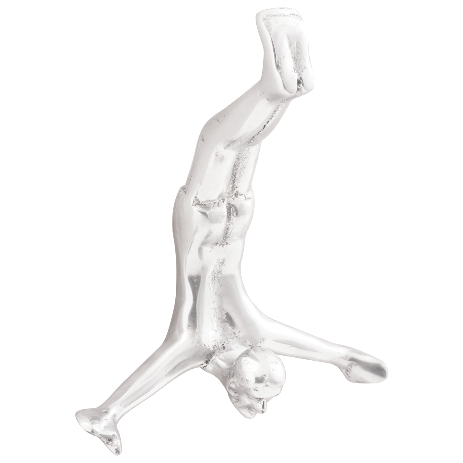 Scultura  Argento 22x8x25 cm Alluminio Uomo che cade