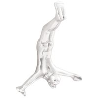 Scultura  Argento 22x8x25 cm Alluminio Uomo che cade