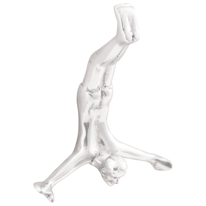Scultura  Argento 22x8x25 cm Alluminio Uomo che cade