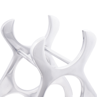 Scaffale per Vino  Argento 23x14x28 cm Alluminio