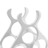 Porta Bottiglie di Vino Argento 38 x 33 x 13 cm Alluminio