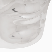 Sgabello Faccia Argento 33x33x45 cm Alluminio