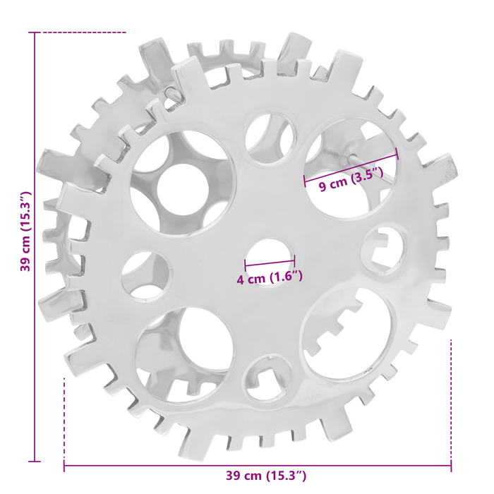 Portabottiglie Argento 15.4x5.5x15.4 pollici Alluminio