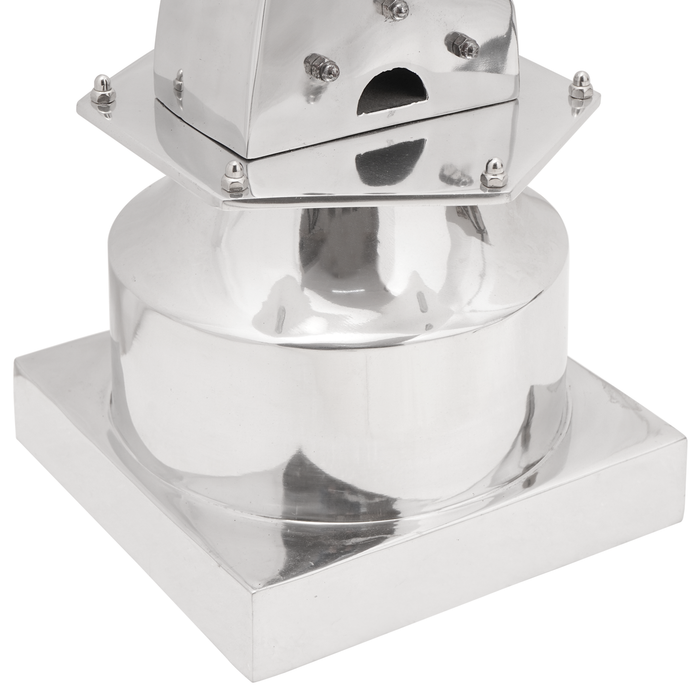 Scultura Argento 26x26x110 cm Mezzo Elica