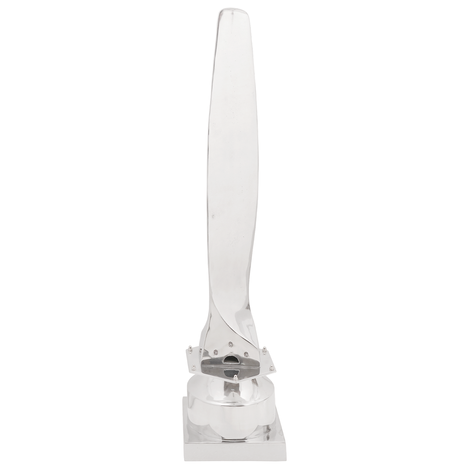 Scultura Argento 26x26x110 cm Mezzo Elica