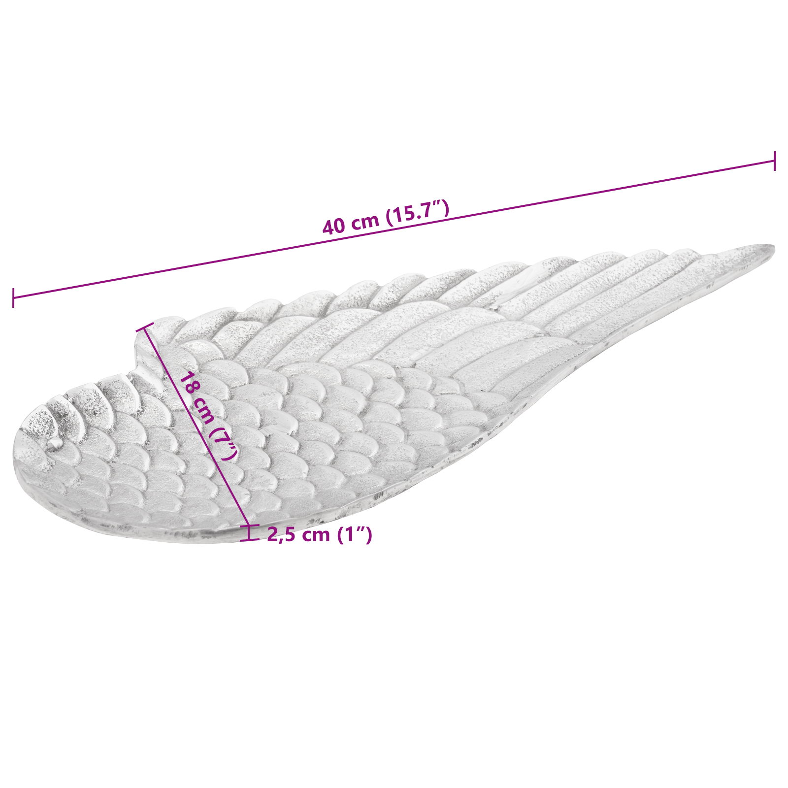 Cestini per Frutta 2 pcs Argento 40x18x4 cm Alluminio