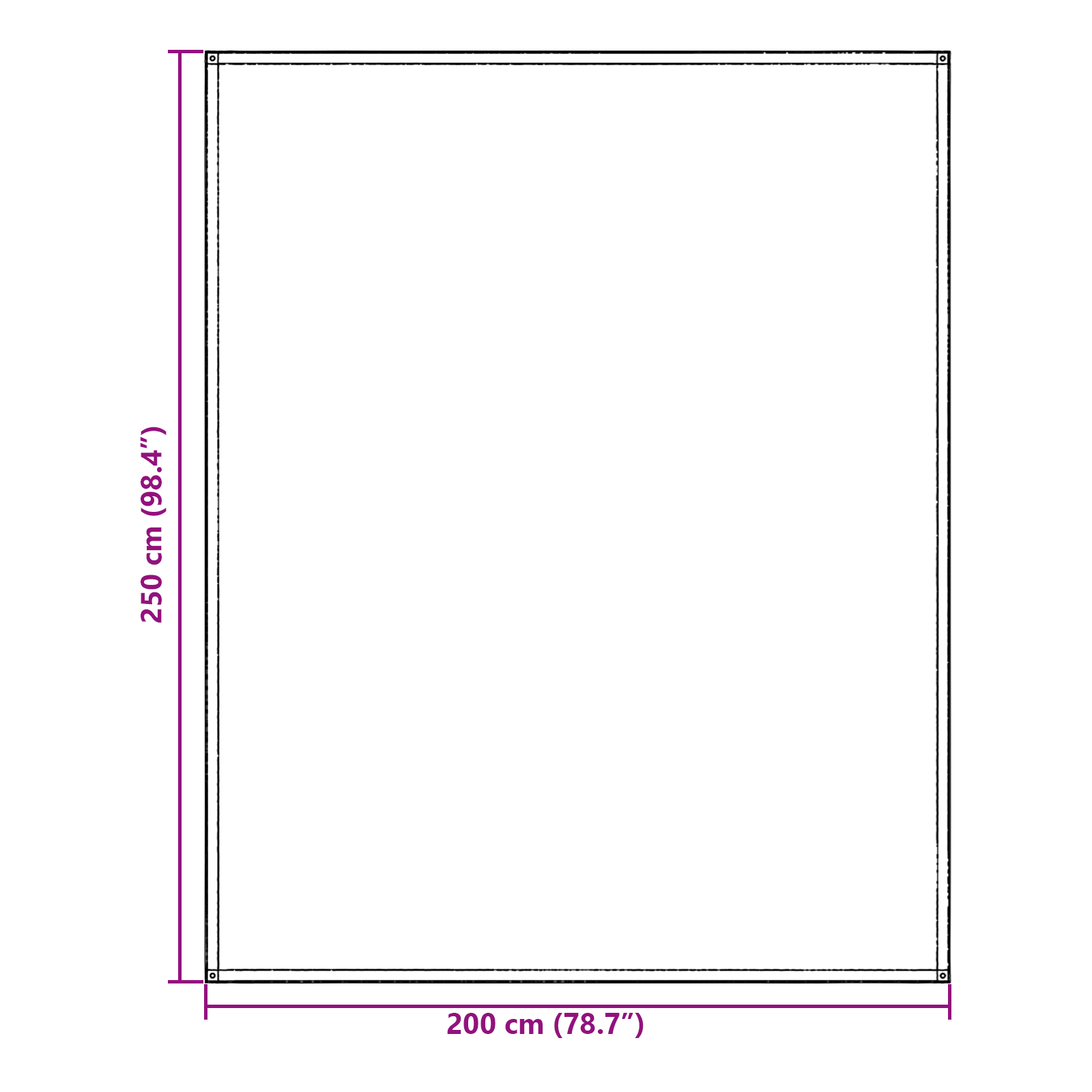 Accessorio per tenda Grigio chiaro Poliestere 250 x 200 cm