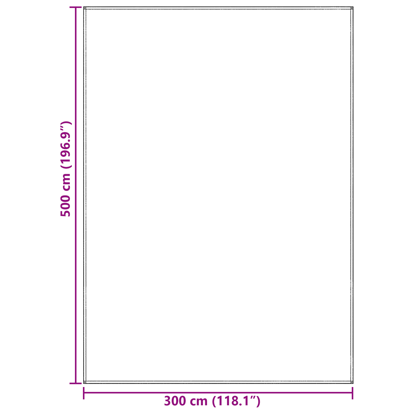Telo per tenda Grigio chiaro Tela 300 x 500 cm Impermeabile