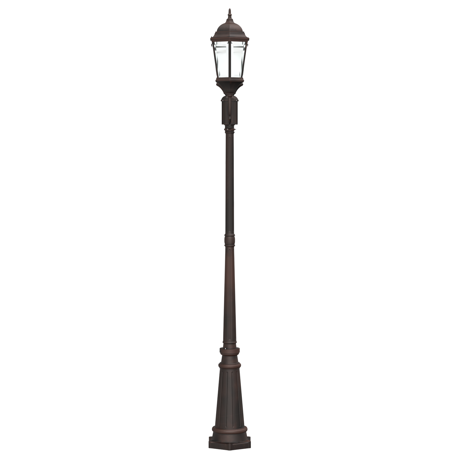Palo di Luce da Giardino 2-Lampada E27 Bronzo 235 cm Alluminio