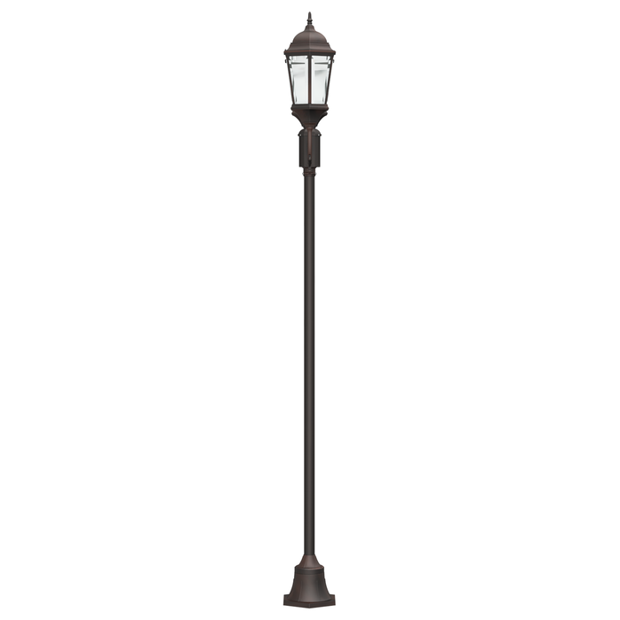 Lampione da Giardino  2-Lampade E27 Bronzo 220 cm Alluminio