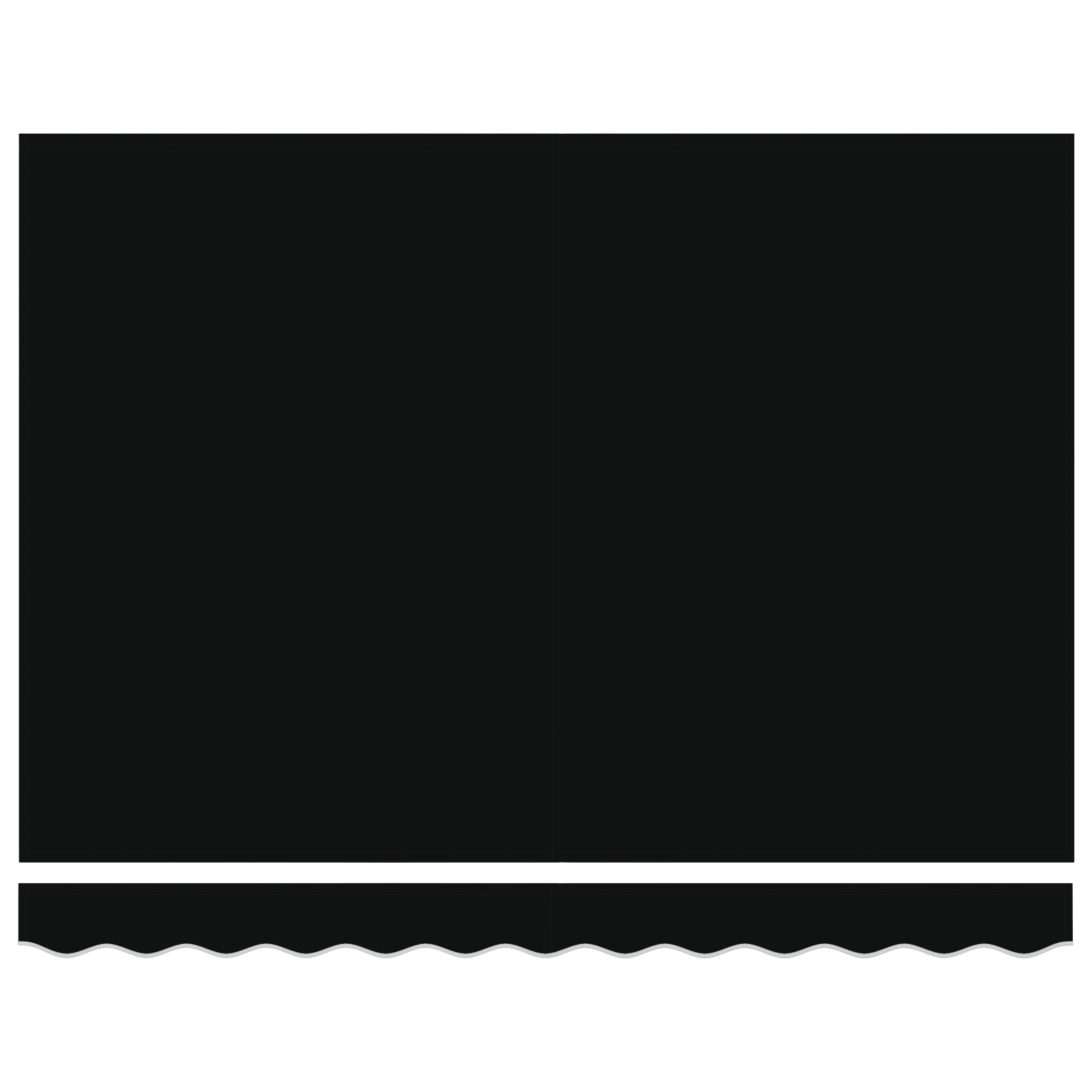 Tessuto di Ricambio per Tenda per Struttura 3x2.5 m Nera