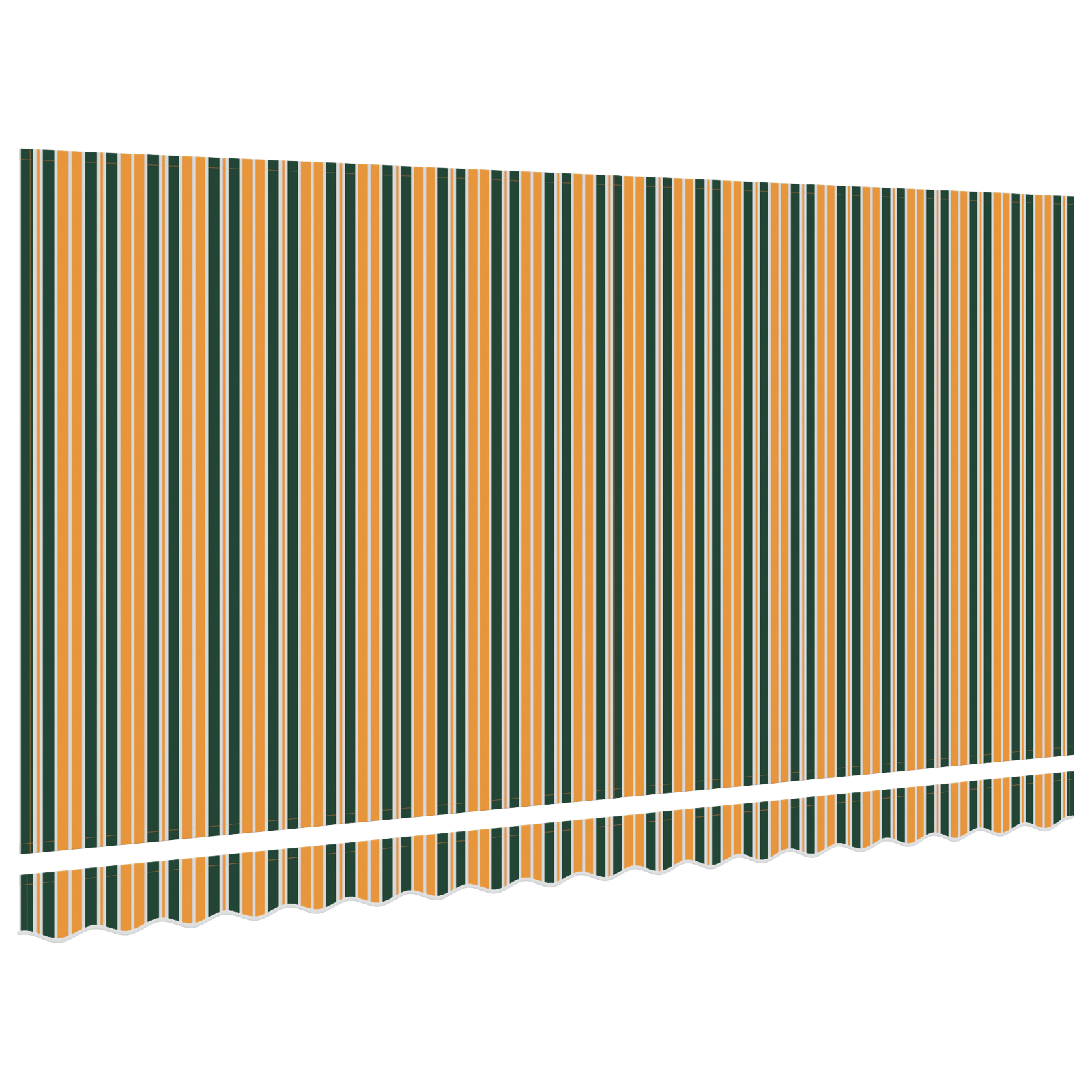 Tessuto Sostitutivo per Tenda da Sole per Struttura 4x2 m Verde e Giallo