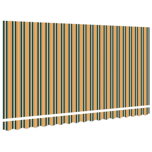 Tessuto Sostitutivo per Tenda da Sole per Struttura 4x2 m Verde e Giallo