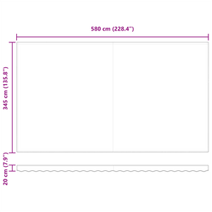 Fodera per tenda per telaio di 6x3.5 m Verde e Bianco