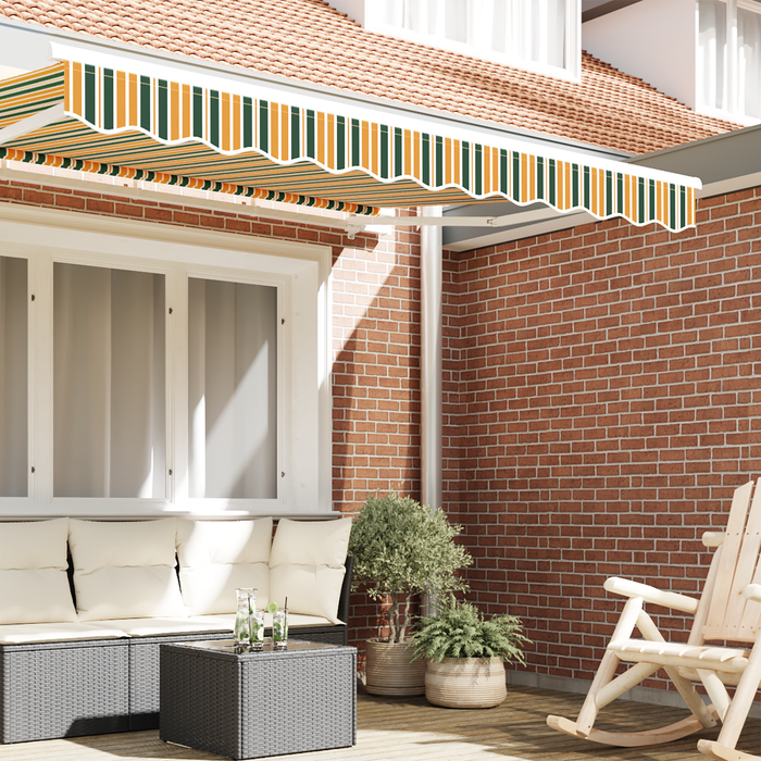 Baldacchino per Telaio da 3.5 m Verde e Giallo 3.3 x 0.2 m