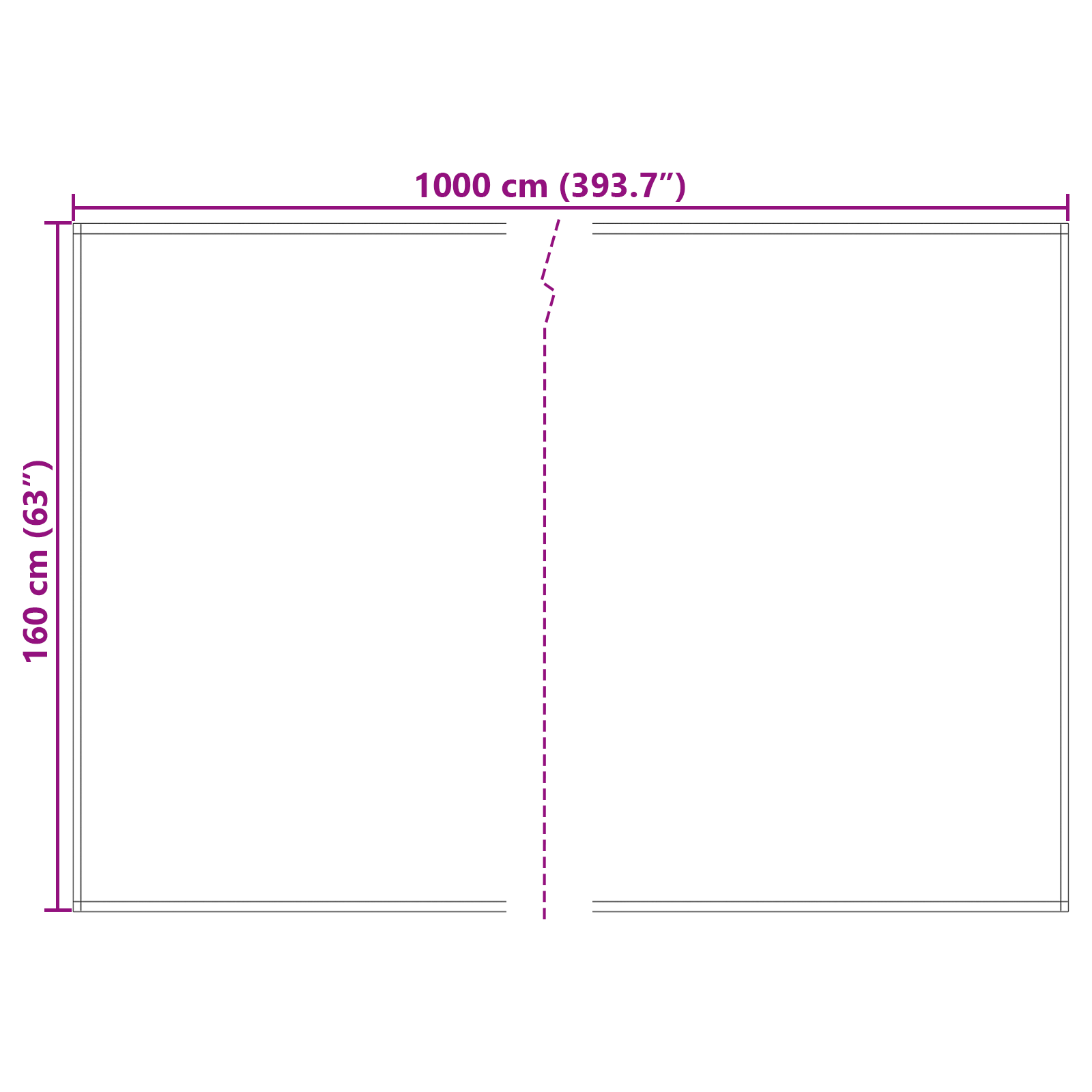 Tessuto per tende Nero 10x1.6 m