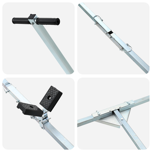 Carrello per barche con 3 ruote, pieghevole e regolabile, 160 kg in acciaio