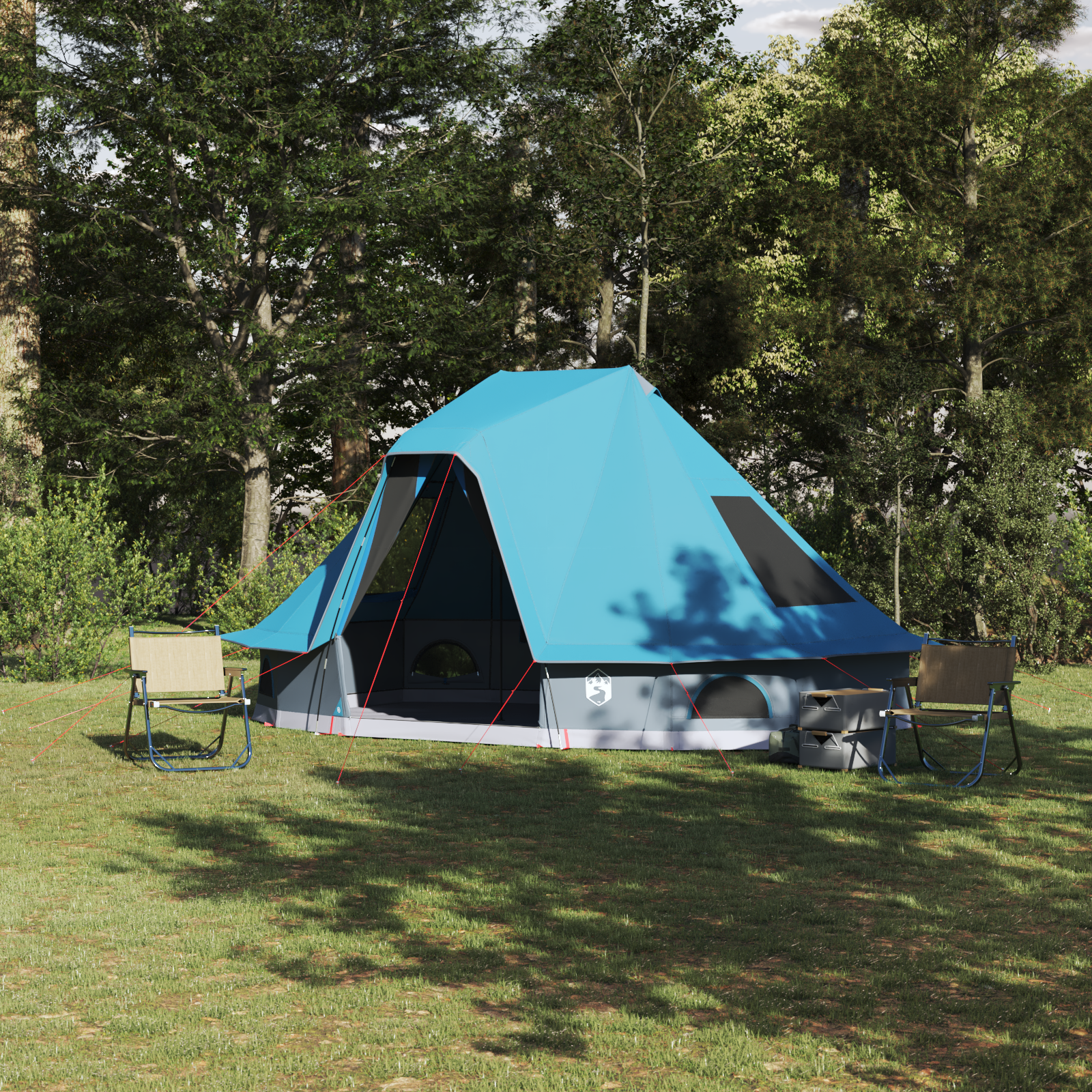 Tenda Familiare Tipi Blu 6 Persone Impermeabile