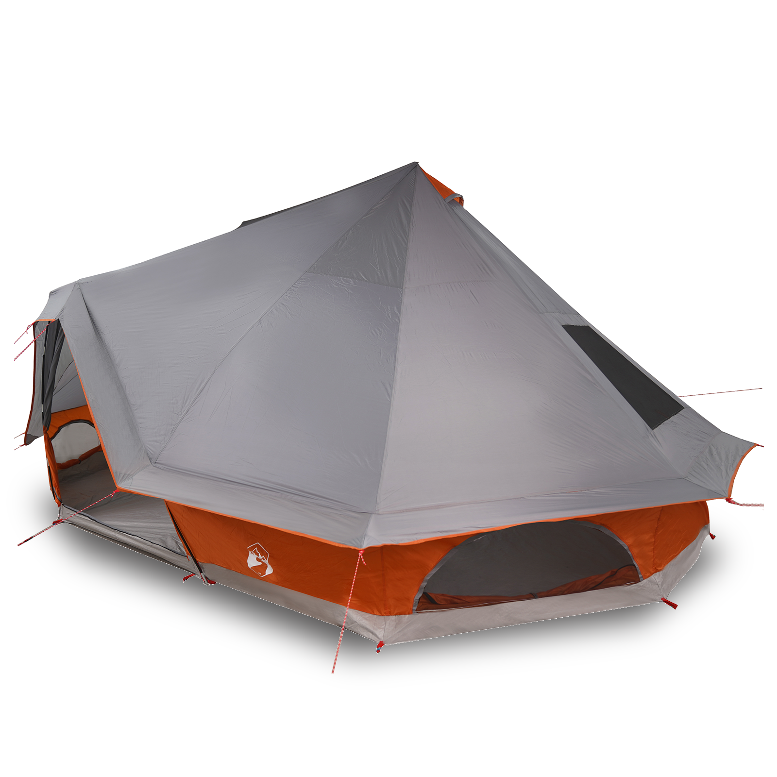 Tenda Familiare Tipi - Grigio e Arancione, per 10 Persone, Impermeabile