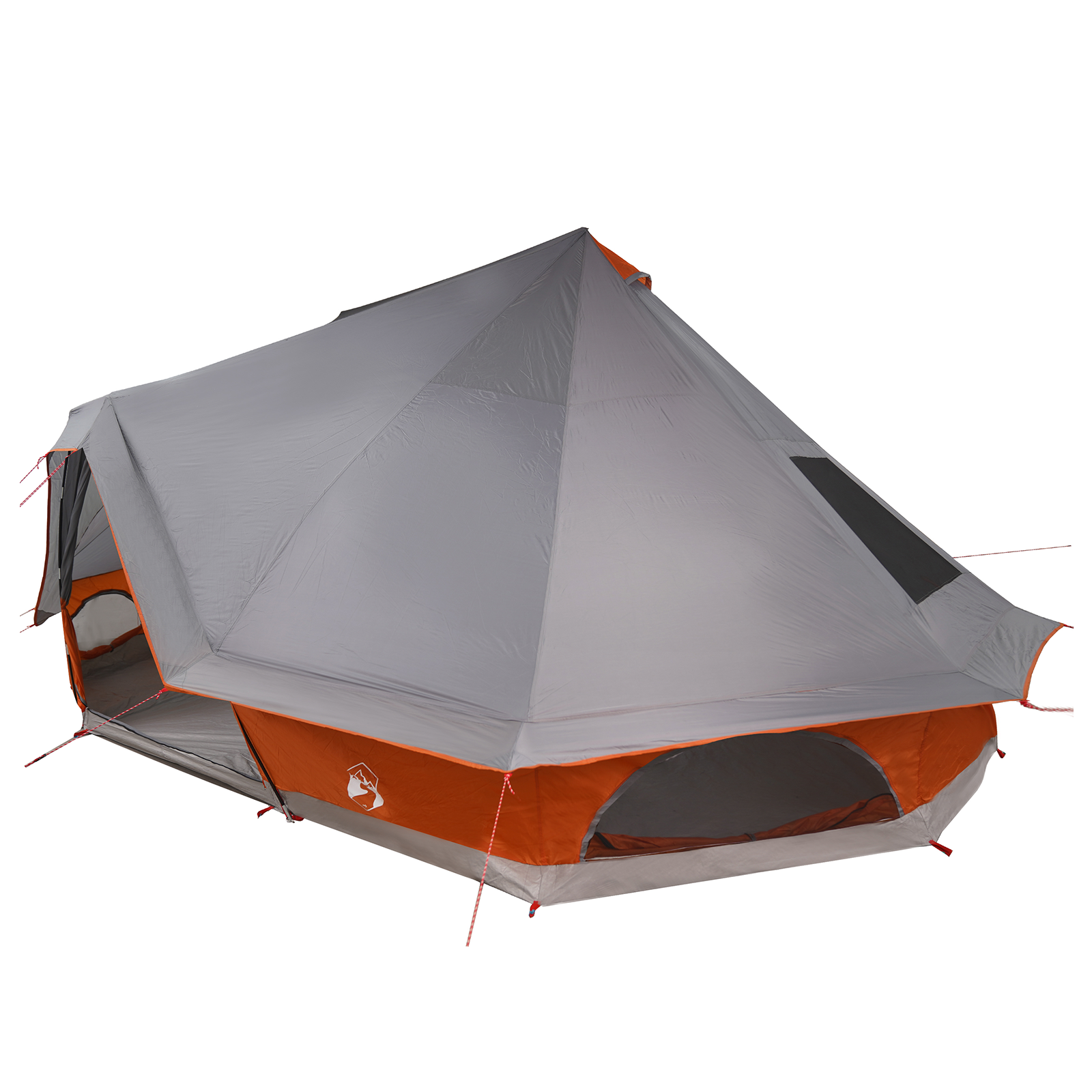 Tenda Familiare Tipi - Grigio e Arancione, per 10 Persone, Impermeabile