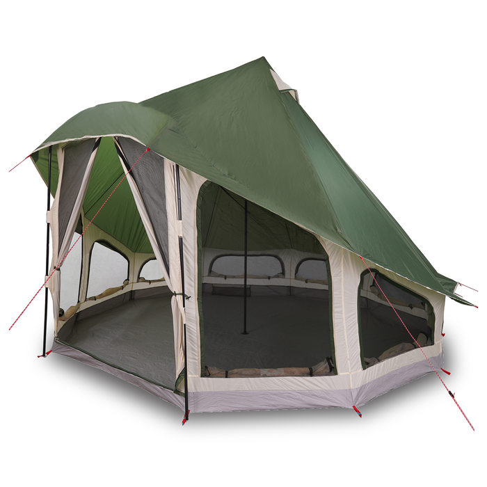 Tenda Familiare Tipi Verde 6 Persone Impermeabile