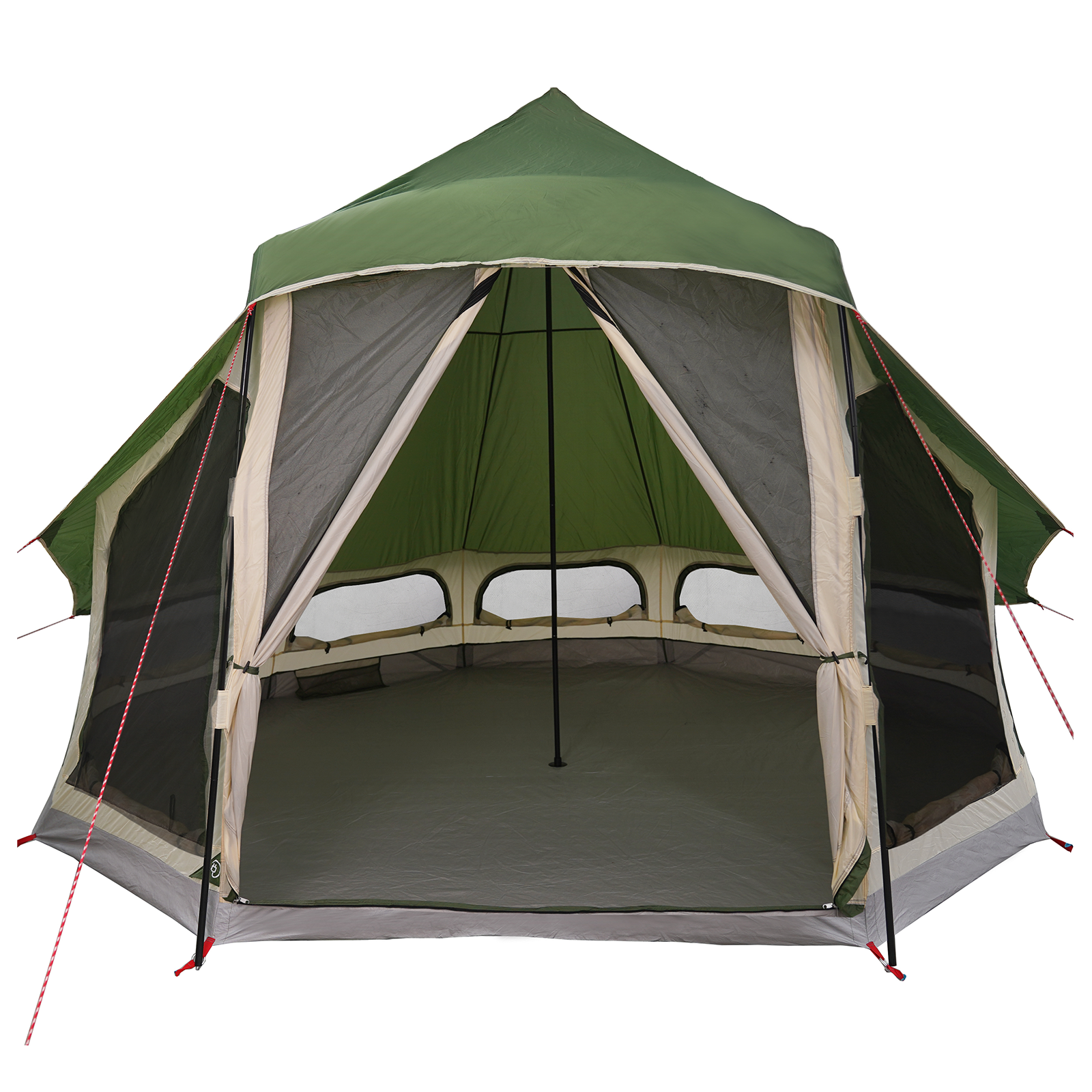 Tenda Familiare Tipi Verde 6 Persone Impermeabile