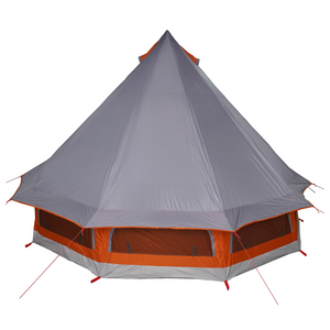 Tenda Familiare Tipi Grigia e Arancione per 6 Persone Impermeabile