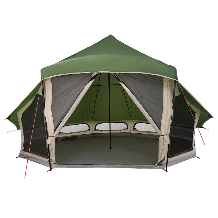 Tenda Familiare Tipi Verde Impermeabile per 10 Persone