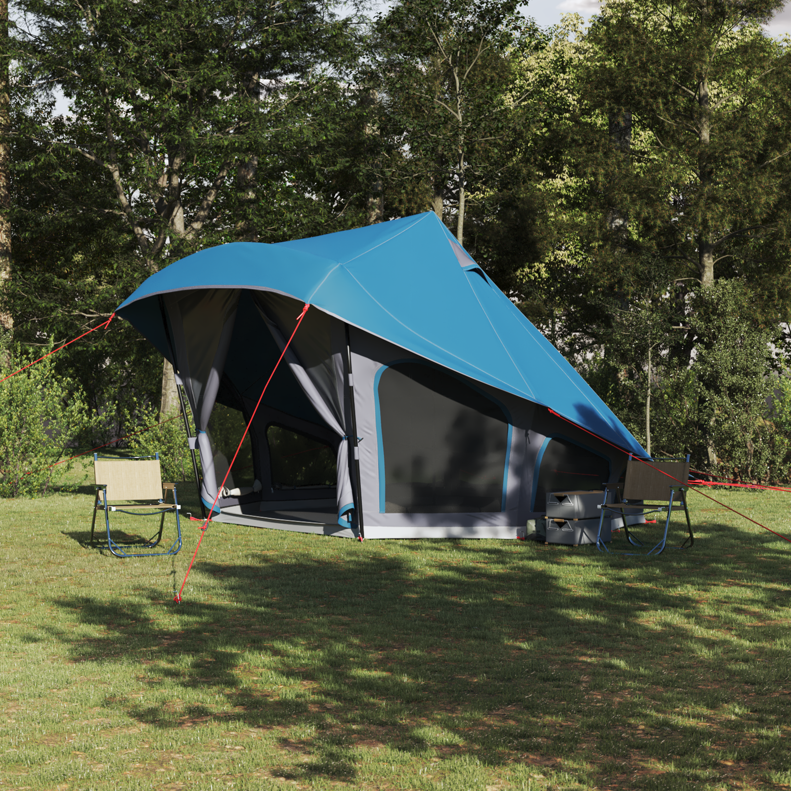 Tenda Familiare Tipi Blu 10 Persone Impermeabile