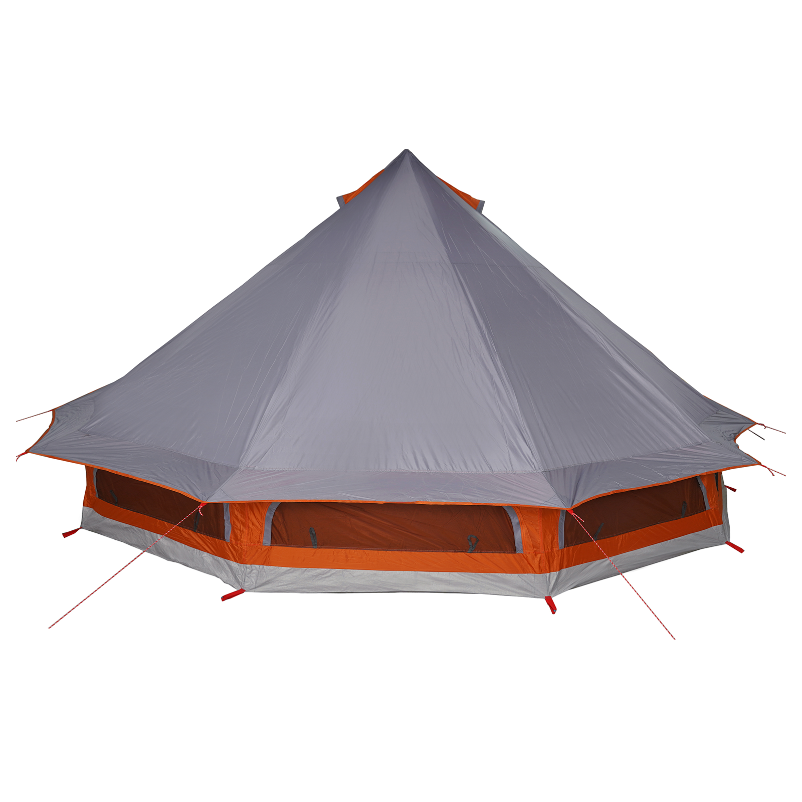 Tenda Familiare Tipi in Grigio e Arancione per 10 Persone - Impermeabile