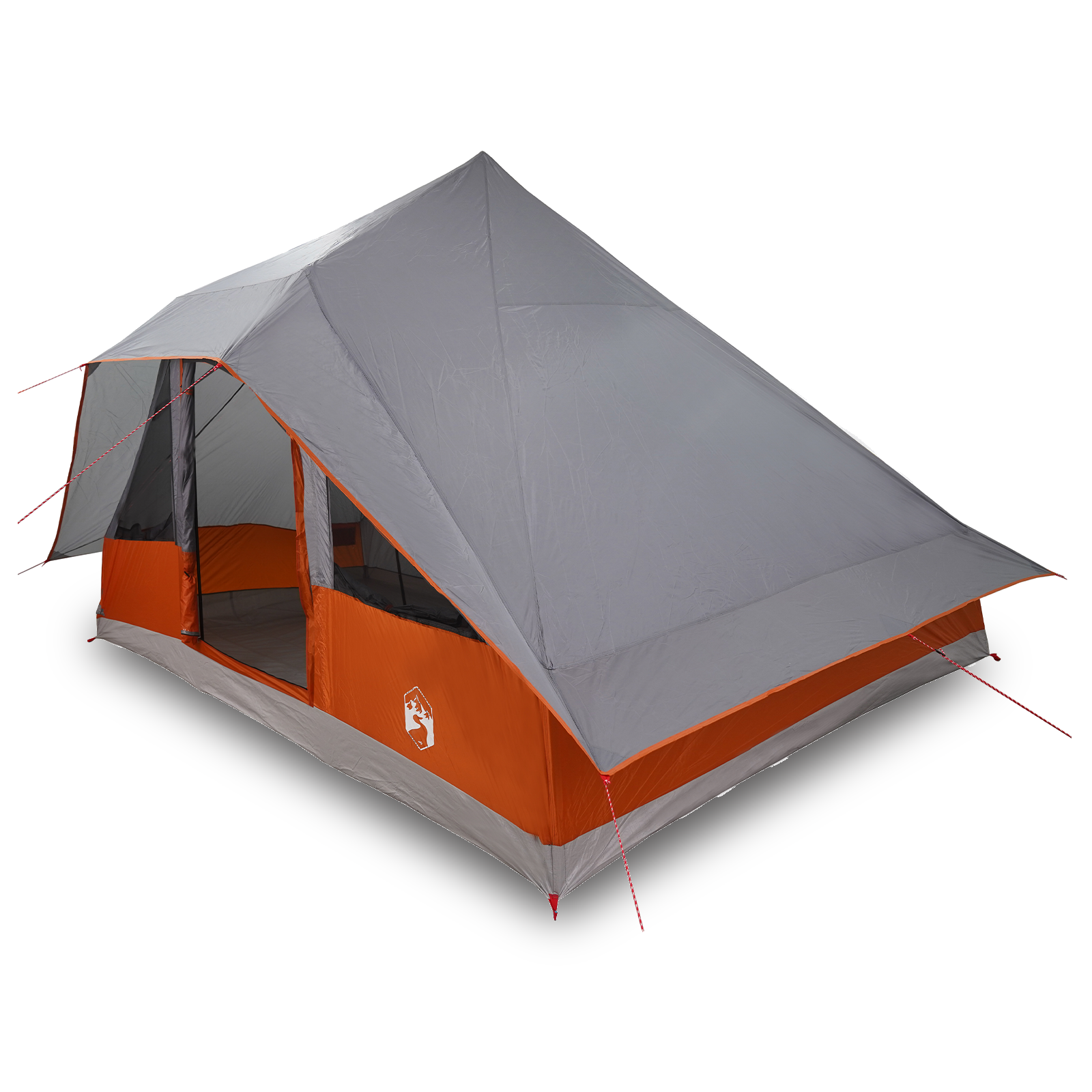 Tenda Familiare Tipi Grigio e Arancione 10 Persone Impermeabile